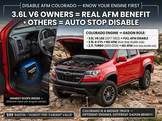 How to Disable AFM on the Chevy Colorado V6