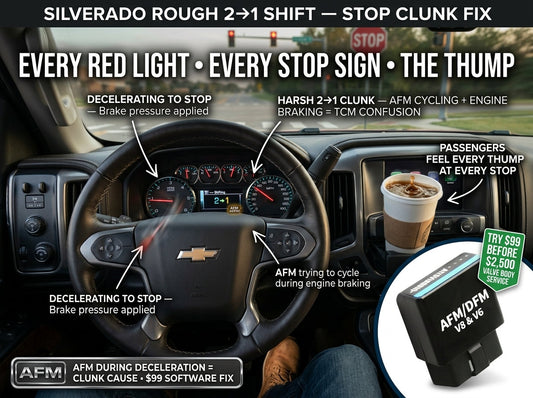 Silverado Rough Shift 2 to 1: Fixing the Stop Clunk