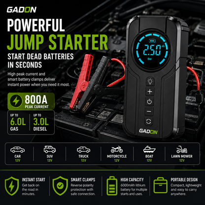GADON 4-in-1 Jump Starter & Air Compressor