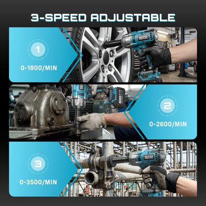 3-speed adjustable for different jobs