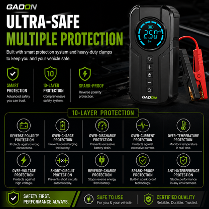 GADON 4-in-1 Jump Starter & Air Compressor